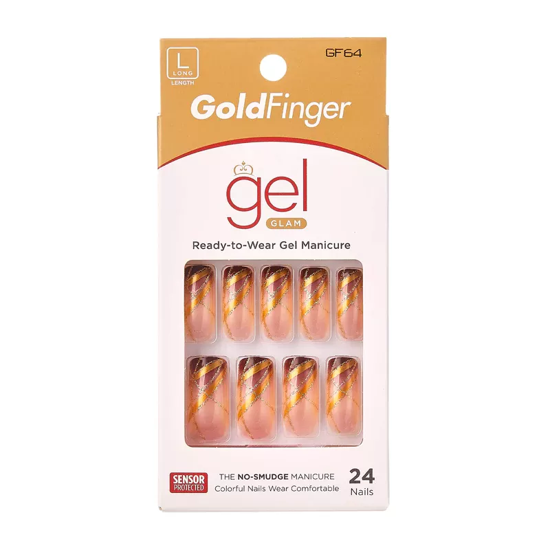 KISS GOLDFINGER GEL GLAM DESIGN NAILS - GF64