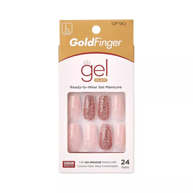 KISS GOLDFINGER GEL GLAM DESIGN NAILS - GF90