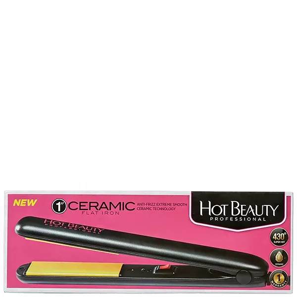 Kiss Hot Beauty Professional HFI100N Ceramic Flat Iron 1"
