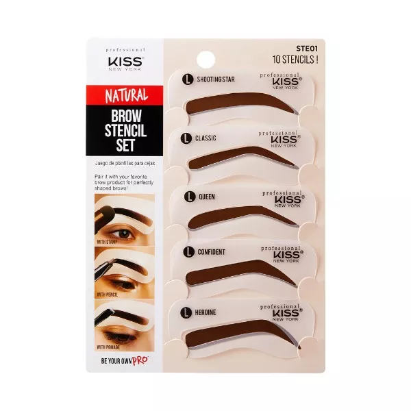 KISS NEW YORK PROFESSIONAL NATURAL BLOW STENCIL SET