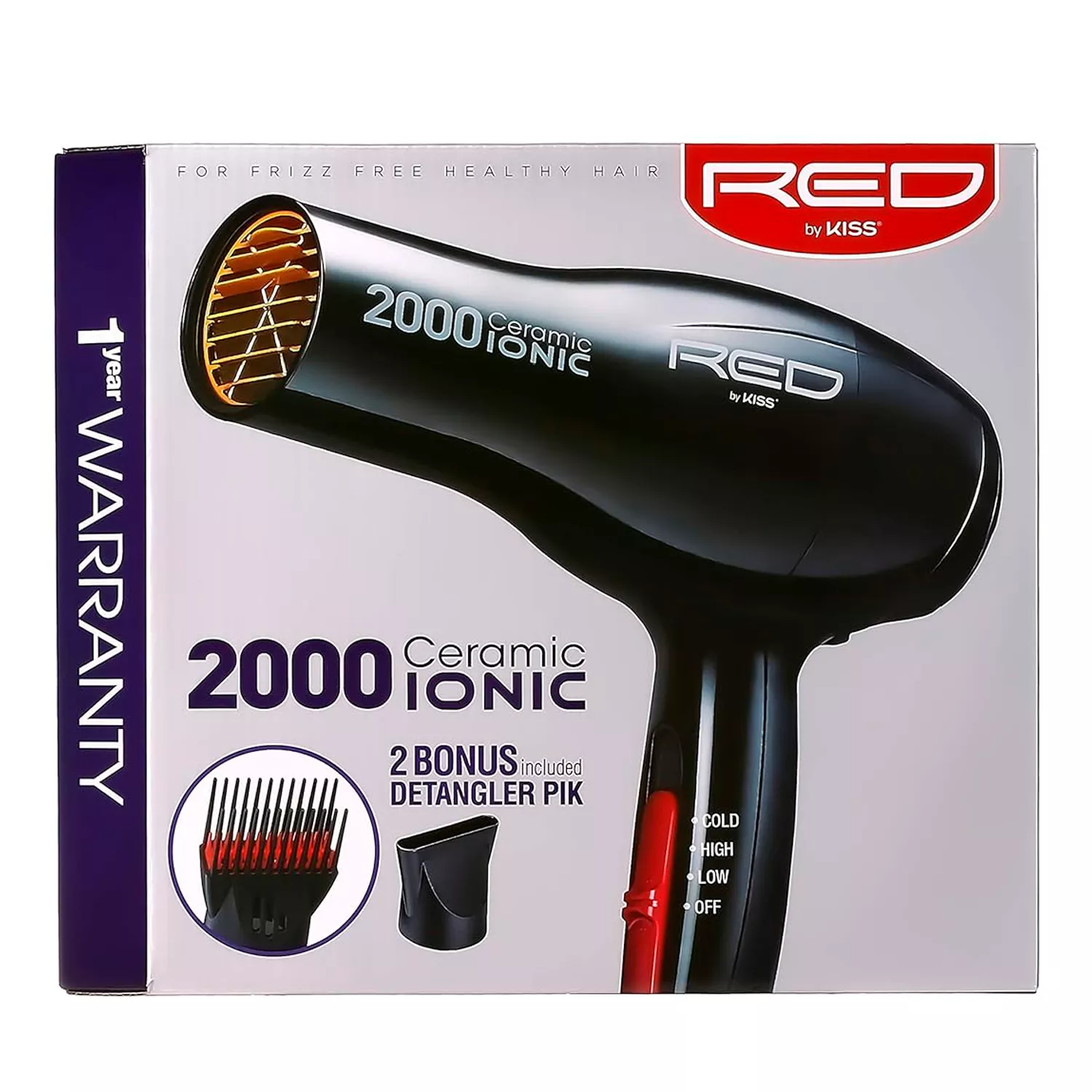Kiss Red Ceramic 2000 Ionic Upgrade