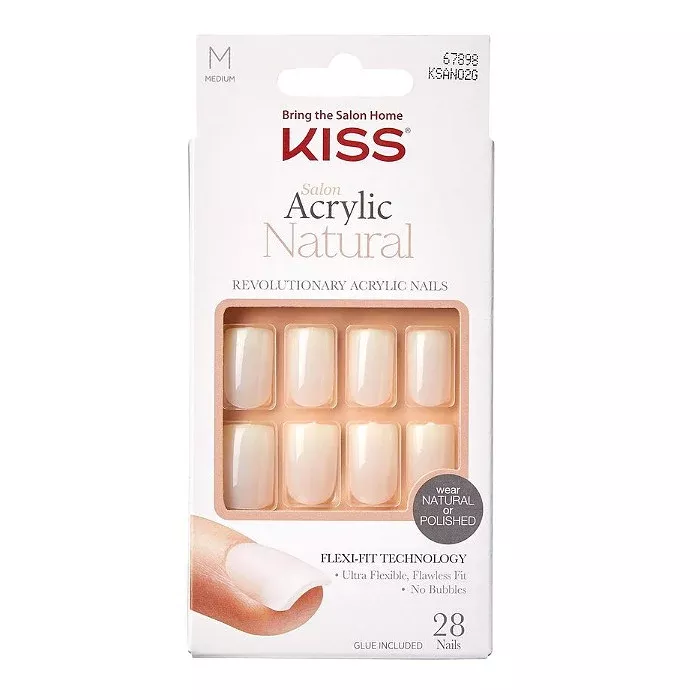 KISS Salon Acrylic Natural Nails 28pc - Euphoria