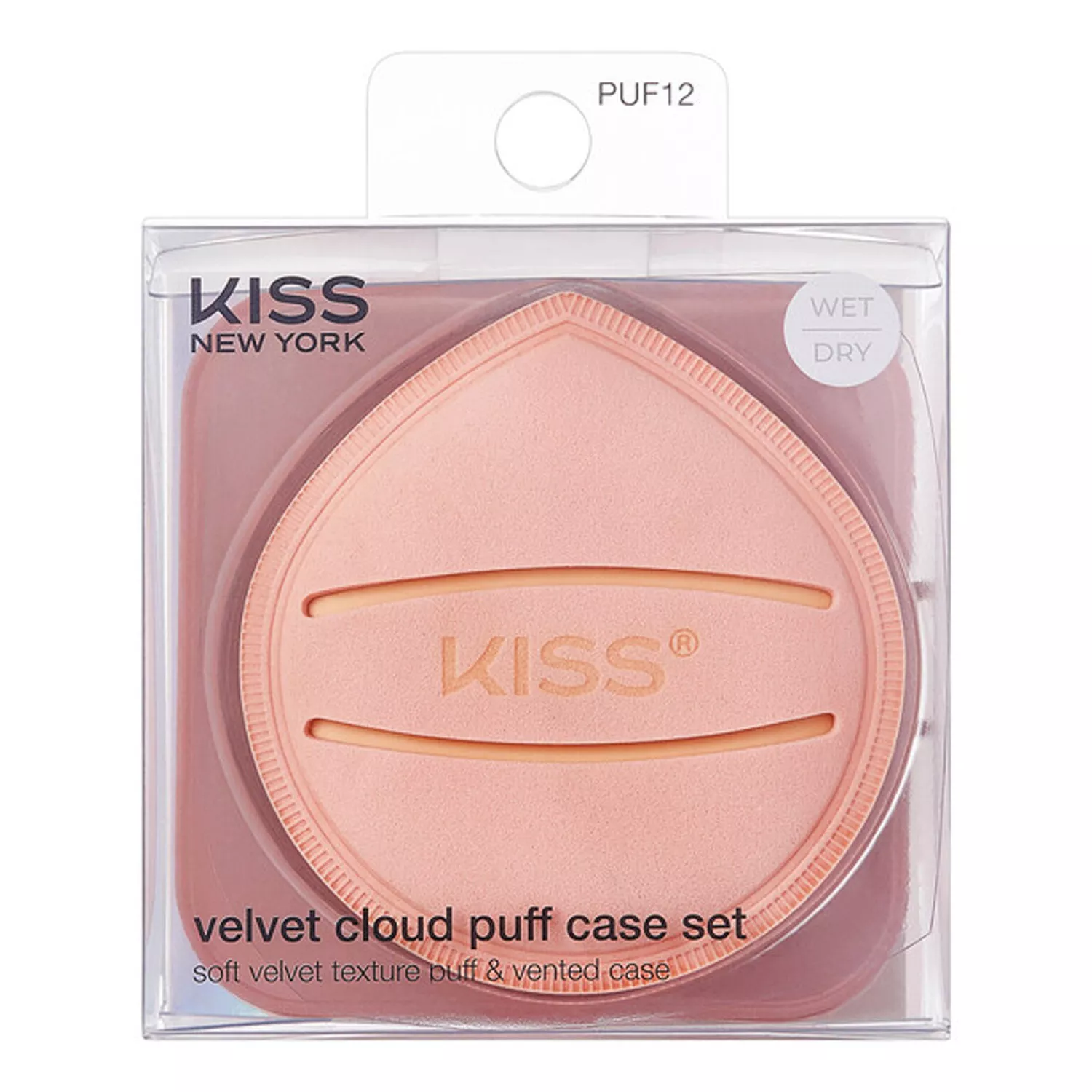 Kiss Soft & Lightweight Velvet Cloud Round Puff With Vent Case