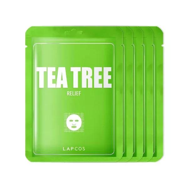 LAPCOS DERMA SHEET MASK 5 PACK – TEA TREE