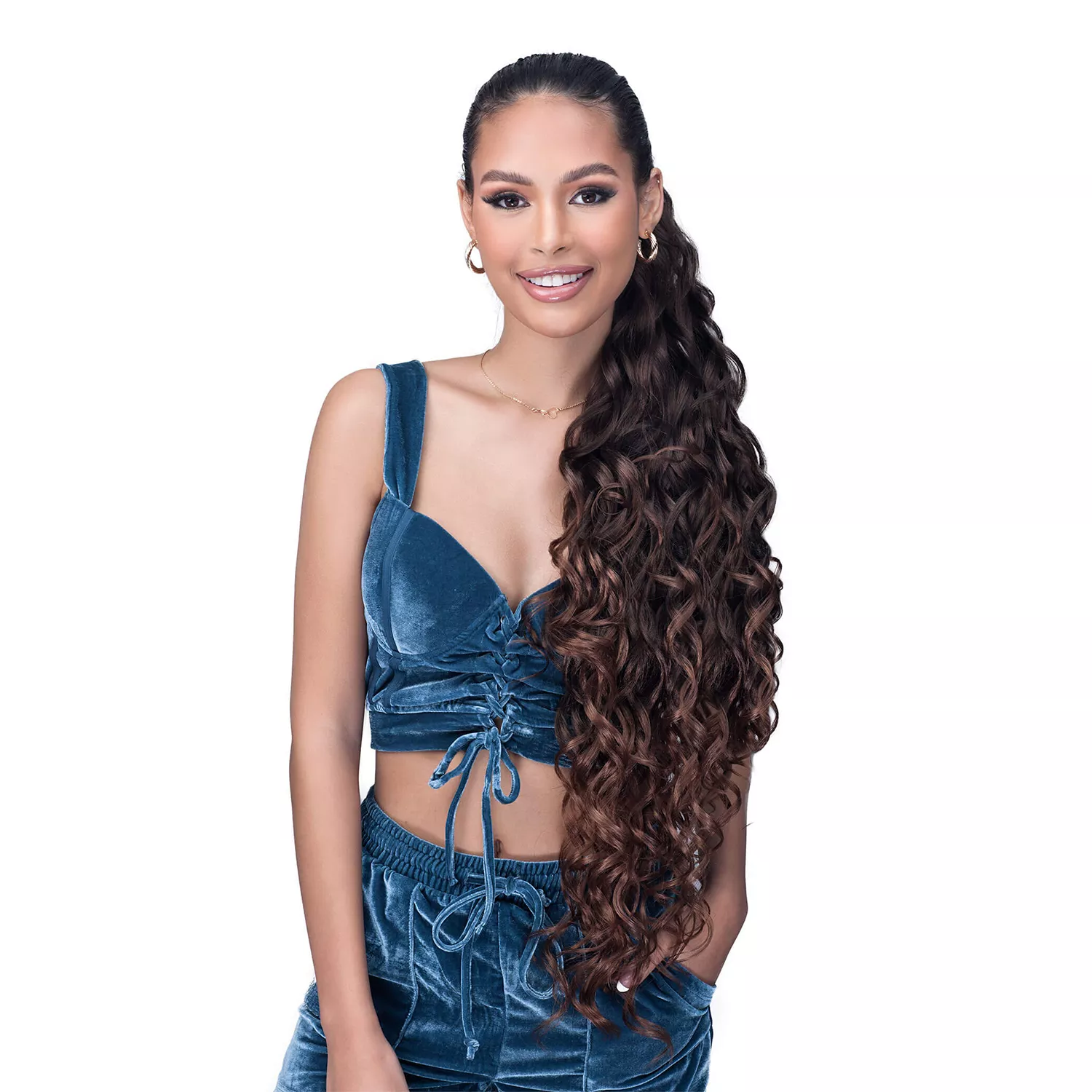 Laude Drawstring Ponytail Instant Style UPP005-30 Spring Curl 30"