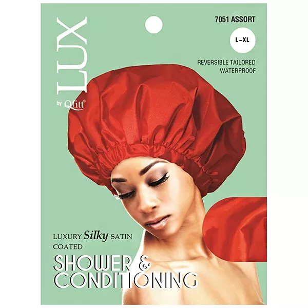 Lux by Qfitt Luxury Silky Satin Coated Shower & Conditioning - L/XL #7051 Assort