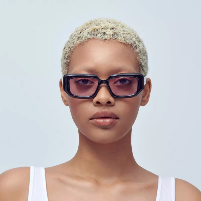 MAD SHADE OVERSIZED SQUARE BLACK SUNGLASSES #17 - SUN17V3