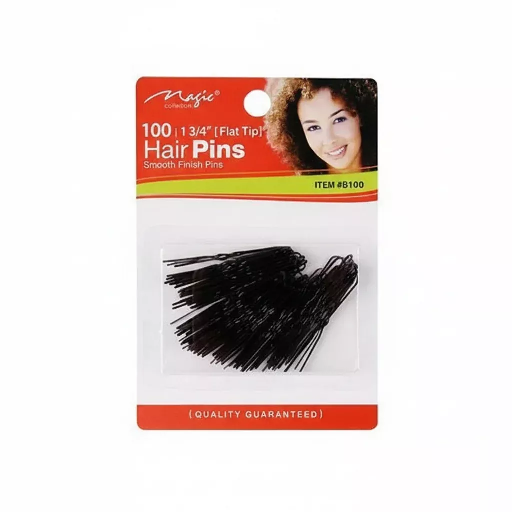 Magic Collection 100 Flat Top Hair Pins - B100