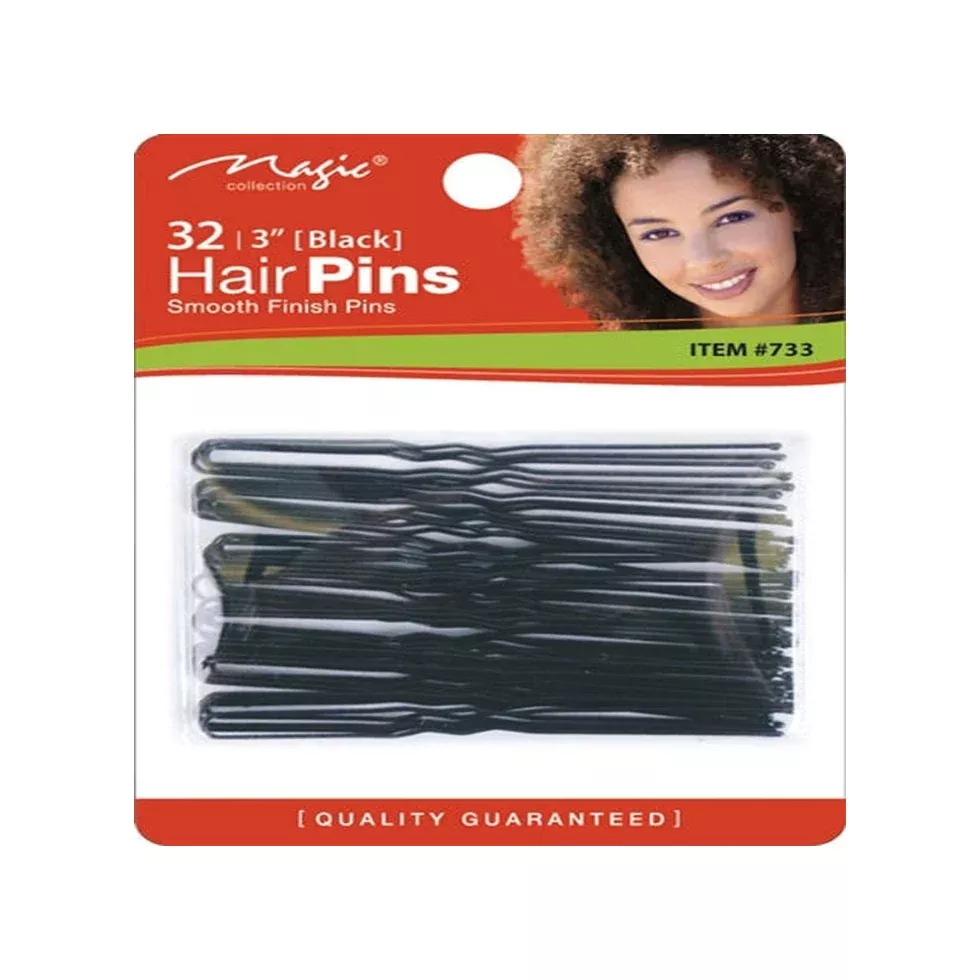 Magic Collection 60 21/2 Black Hair Pins - 743