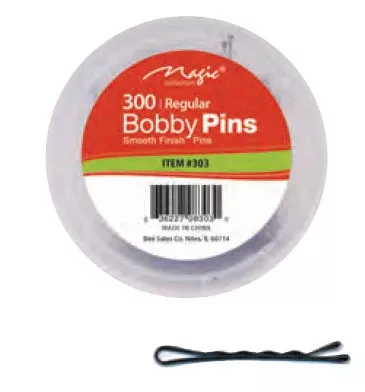 Magic Collection Bob Pins 1 3/4 inch 300pcs Black (jar)