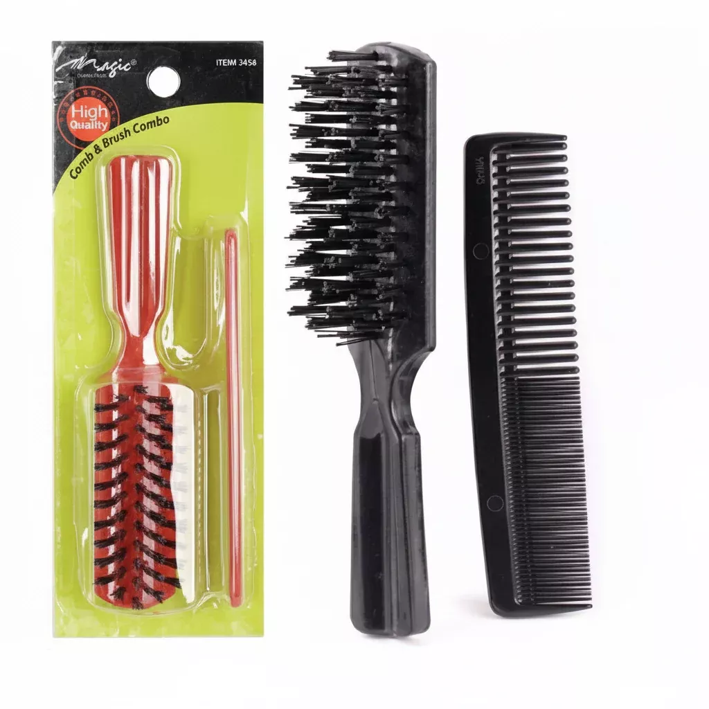 Magic Collection Comb & Brush Combo Black- 2453