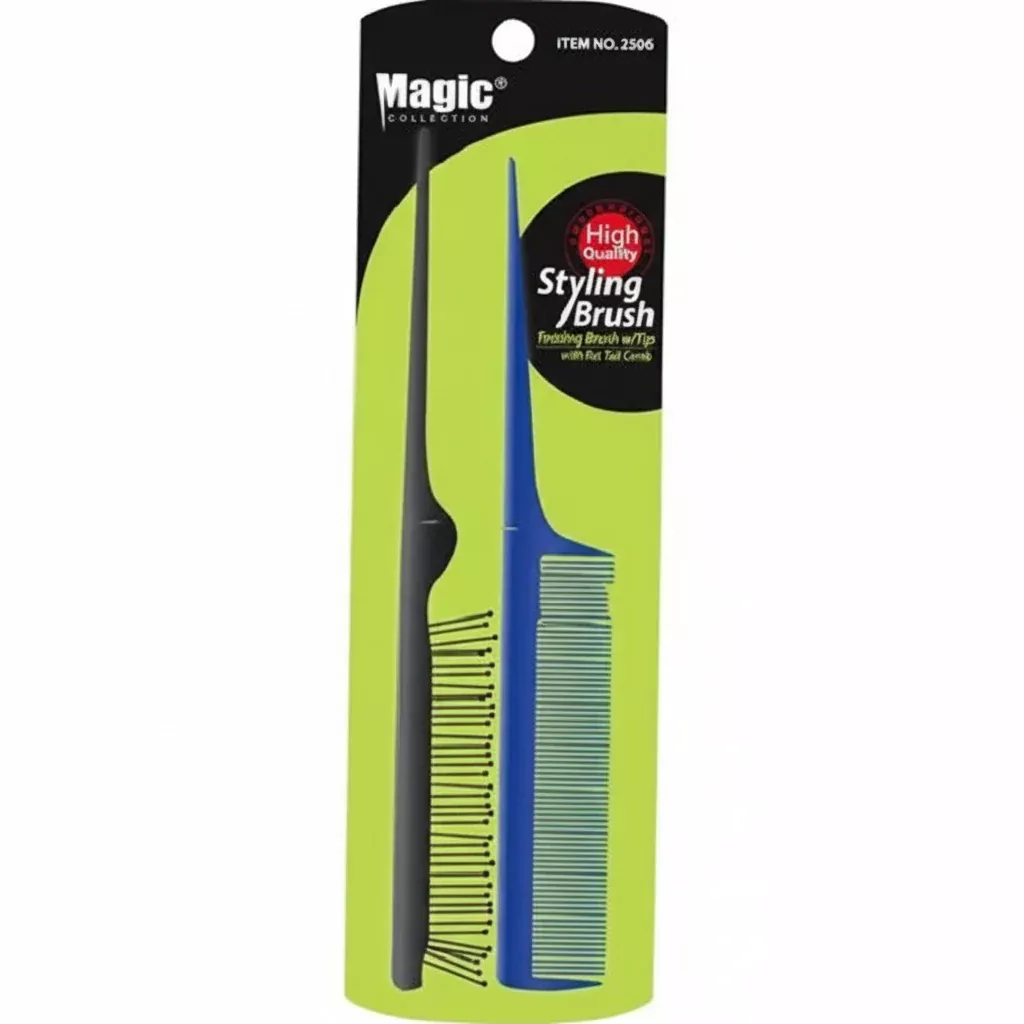 Magic Collection Styling Brush Teasing Brush With Rat Tail Comb - 2506