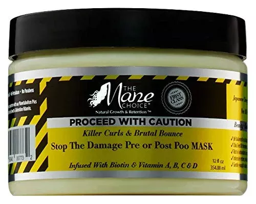 THE MANE CHOICE - Proceed With Caution Killer Curls & Brutal Bounce Stop The Damage Pre or Post Poo Mask