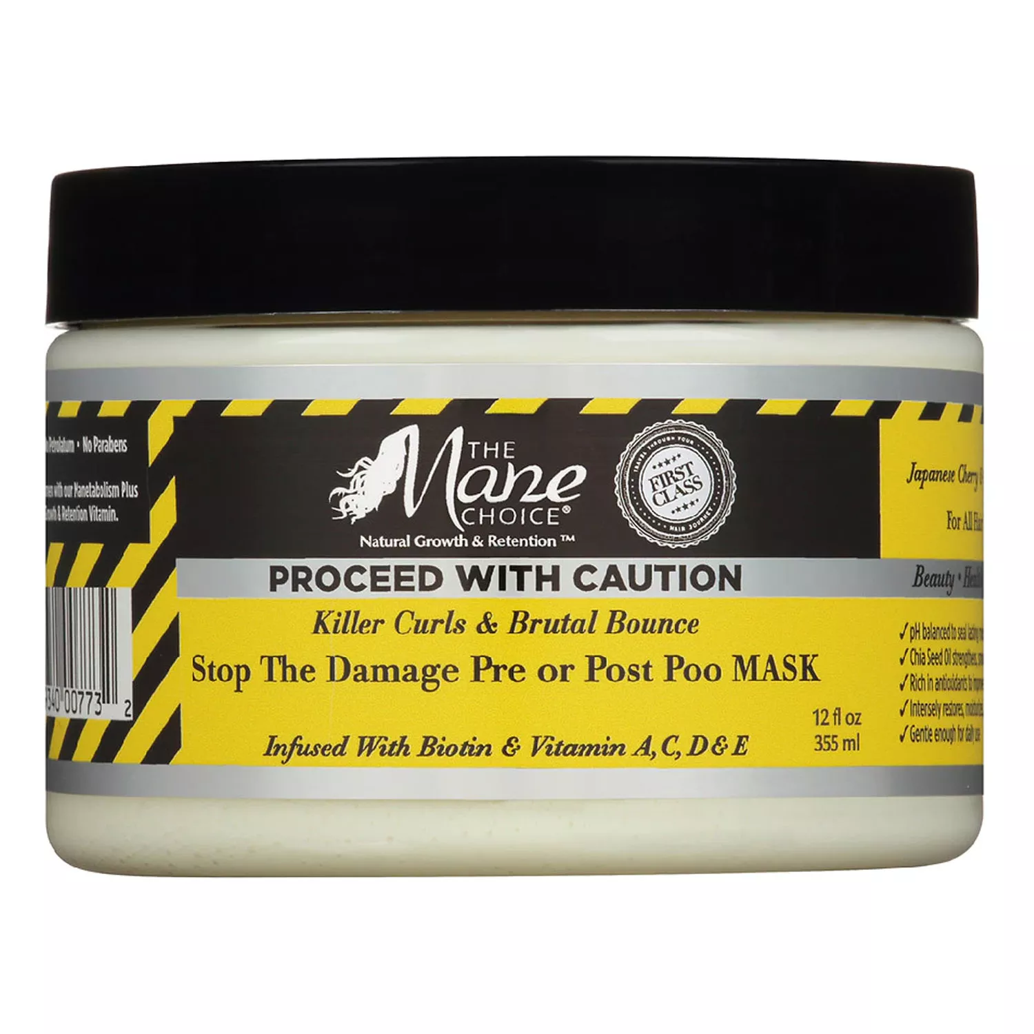 The Mane Choice Proceed With Caution Stop The Damage Pre or Post Poo Mask 12oz