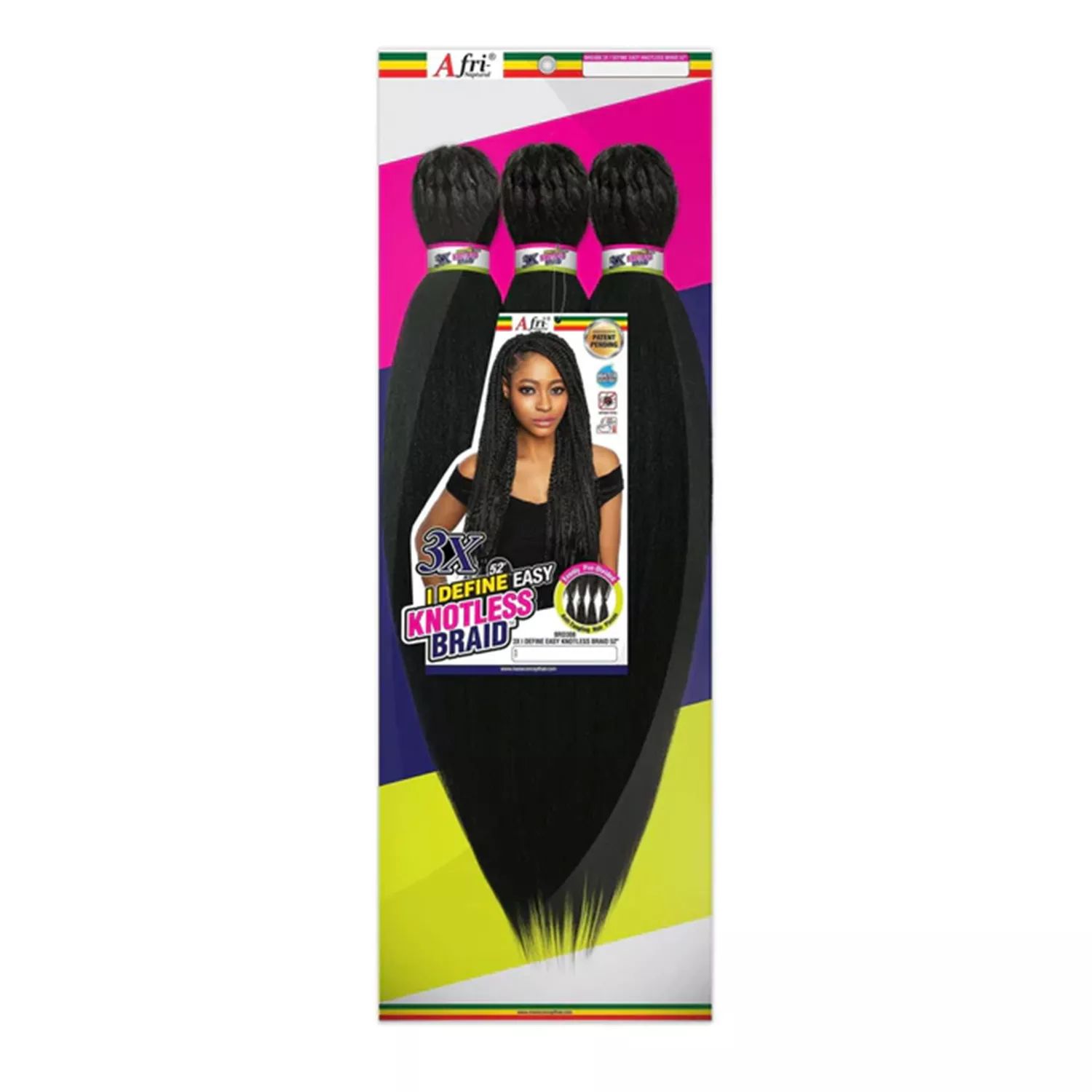 Mane Concept Braids A Fri-Naptural BRD308 3X I Define Easy Knotless Braid 52"