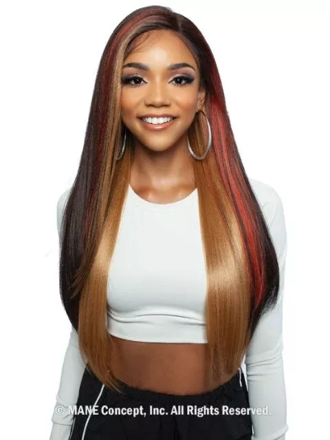 Mane Concept Brown Sugar Skin Bond Lace Pre-Cut Glueless Wig- 13×6 GLUELESS 08- BSSB212