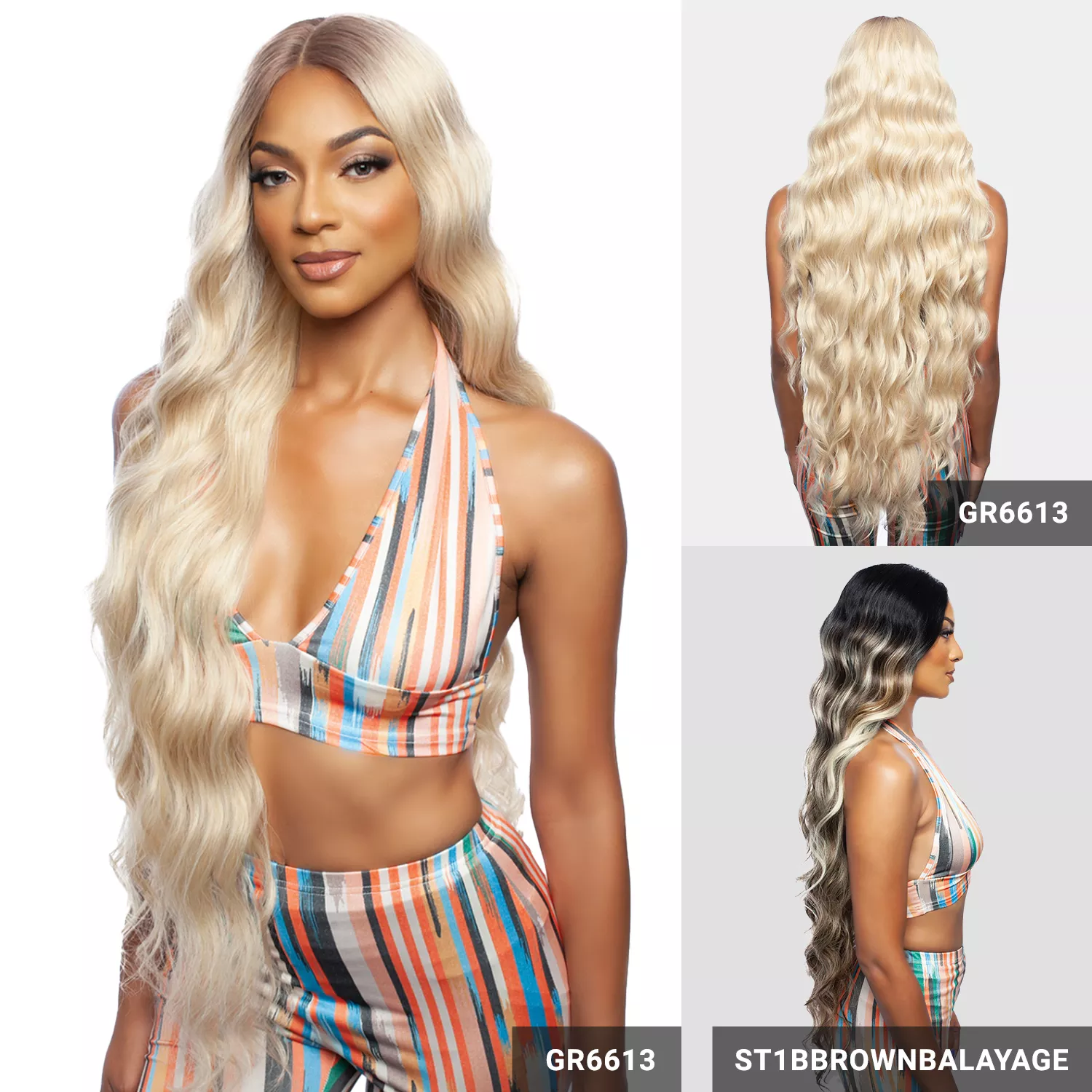 Mane Concept Human Hair Blend HD Lace Front Wig Brown Sugar BSHC292 Skipper