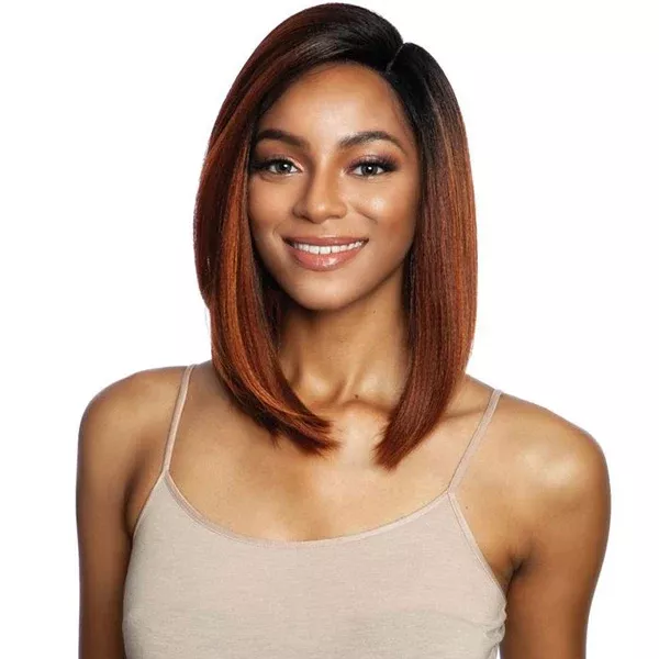 Mane Concept Melanin Queen Human Hair Stylemix Swoop Deep Side Part Lace Front Wig - MLS203 MERCURY