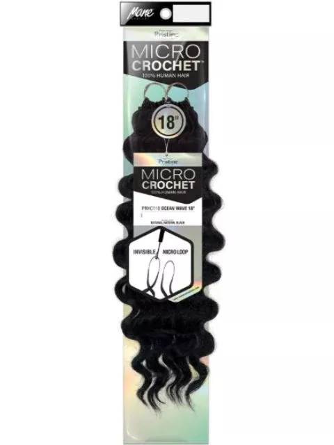 Mane Concept Micro Crochet 100% Human Hair-PRHC110-OCEAN WAVE 18"