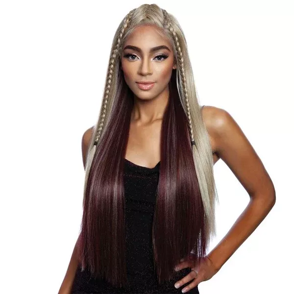 Mane Concept Synthetic Red Carpet Braided Lace Front Wig - RCTB203 MINI DINO BRAID TOP KNOT