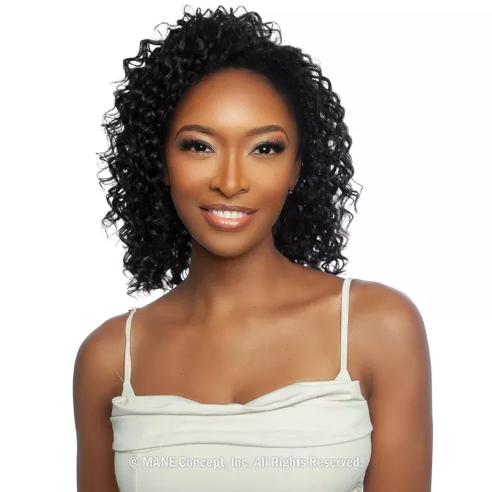 Mane Concept Trill 100% Unprocessed Human Hair Versatile Half Wig - TRHW201 DEEP WAVE 14"