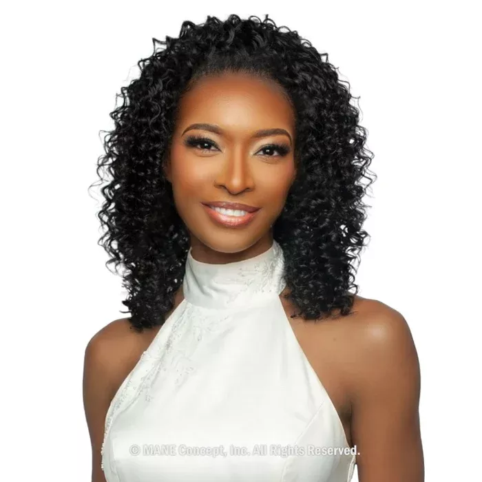 Mane Concept Trill 100% Unprocessed Human Hair Versatile Half Wig - TRHW208 BURMESE CURL 18"