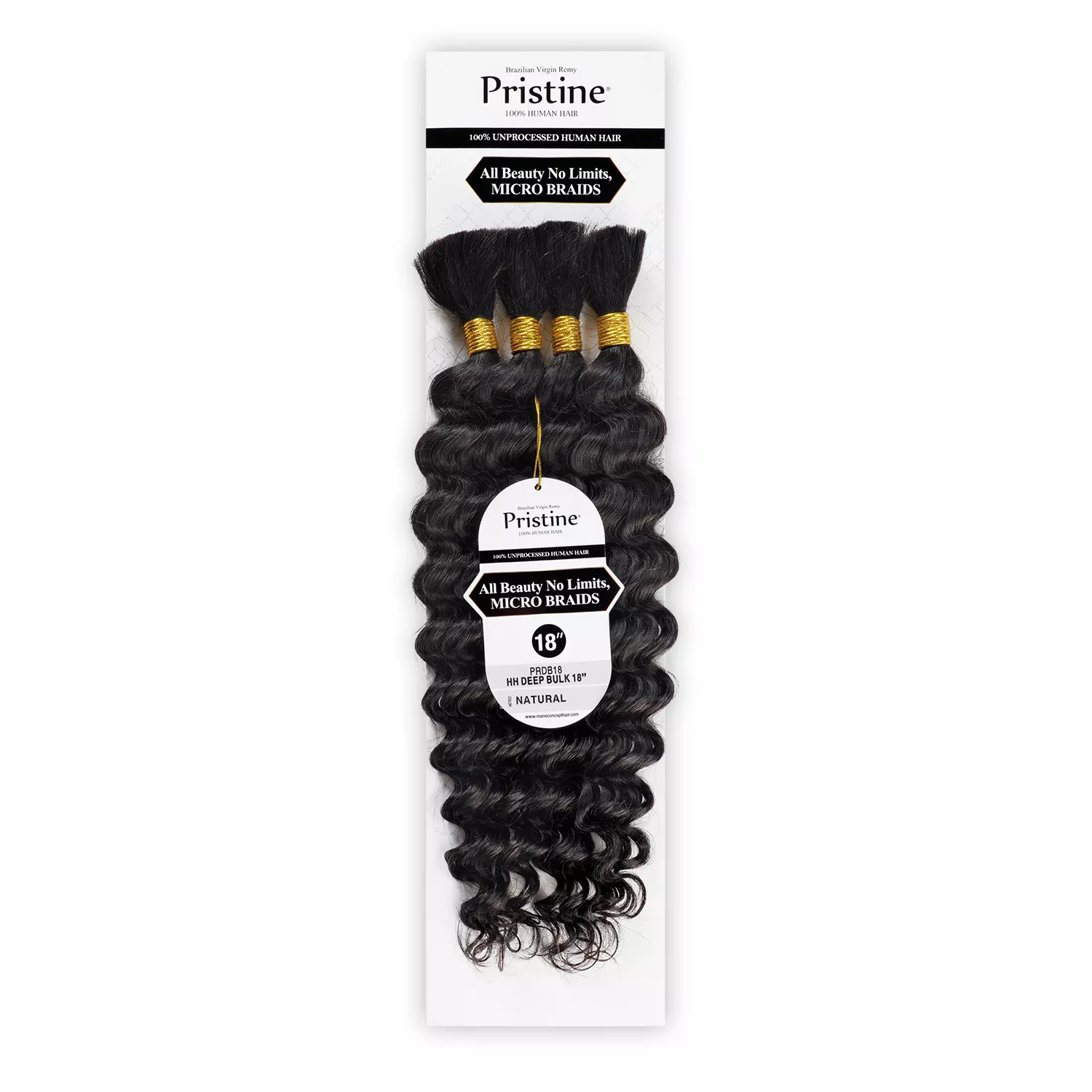 Mane Concept Unprocessed Human Hair Braids PRDB18 HH Deep Bulk 18"