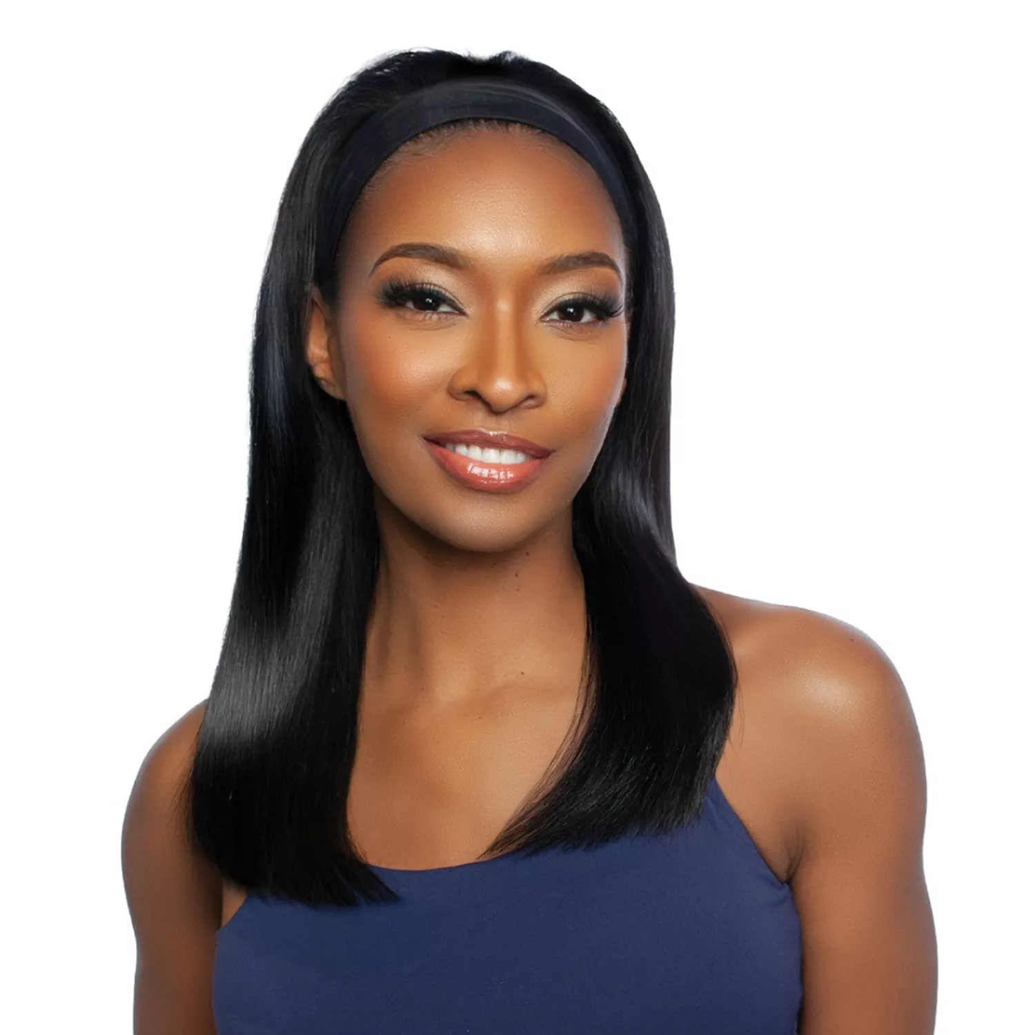Mane Concept Unprocessed Virgin Human Hair Headband Wig Trill Glueless TRHB202 Straight 18"