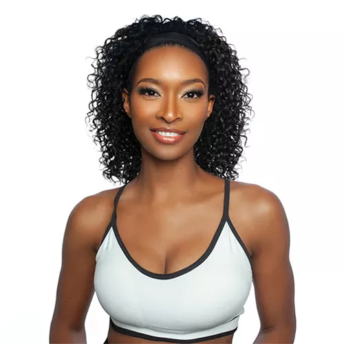 Mane Concept Unprocessed Virgin Human Hair Headband Wig Trill Glueless TRHB207 Water Wave 14"