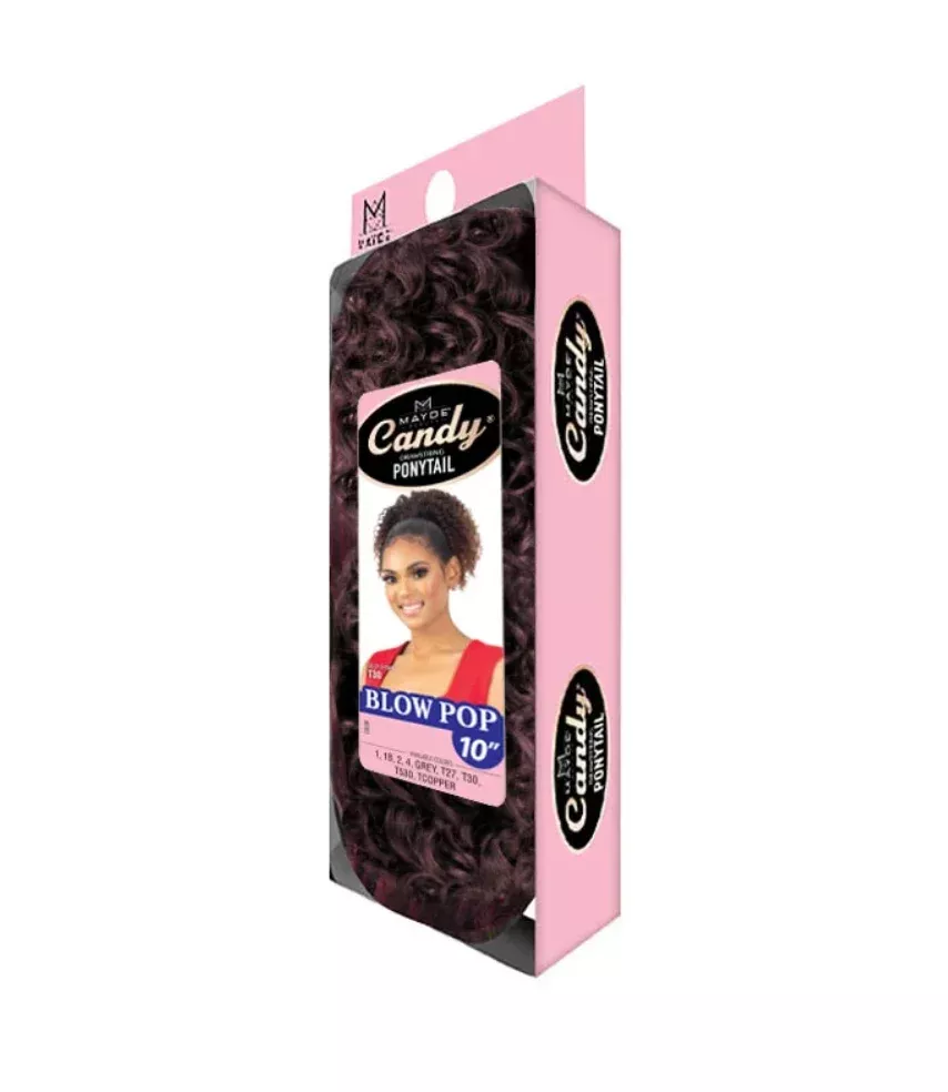 MAYDE BEAUTY CANDY DRAWSTRING PONYTAIL – BLOW POP 10″