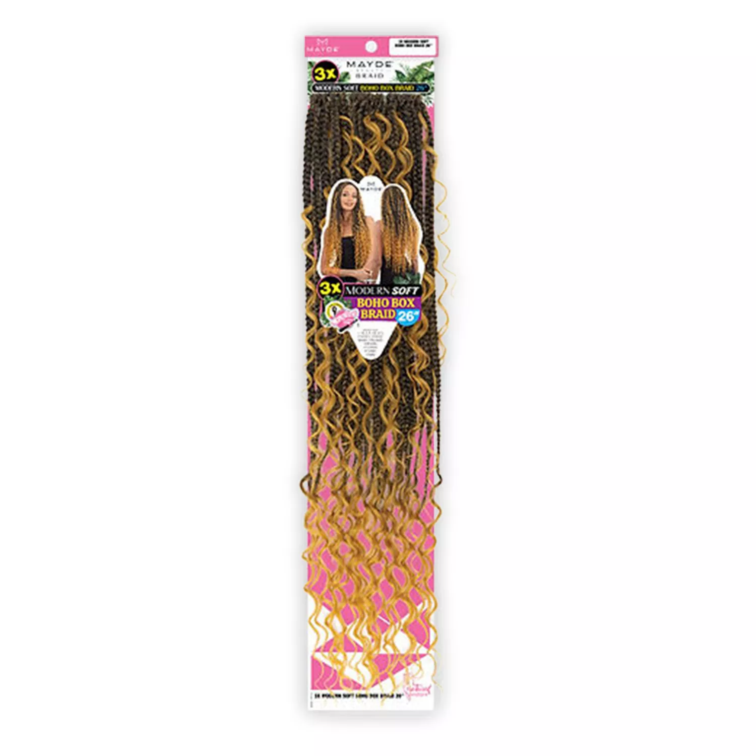 Mayde Beauty Crochet Braids 3X Modern Soft Boho Box Braid 26"