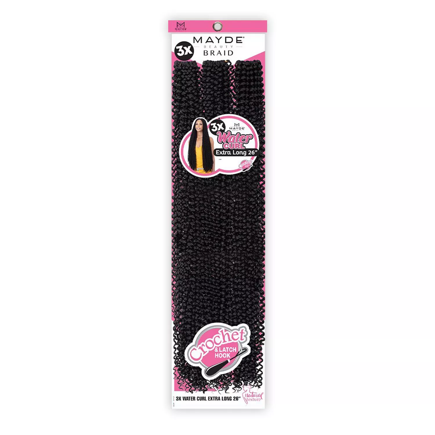 Mayde Beauty Crochet Braids 3X Water Crul Extra Long 26"