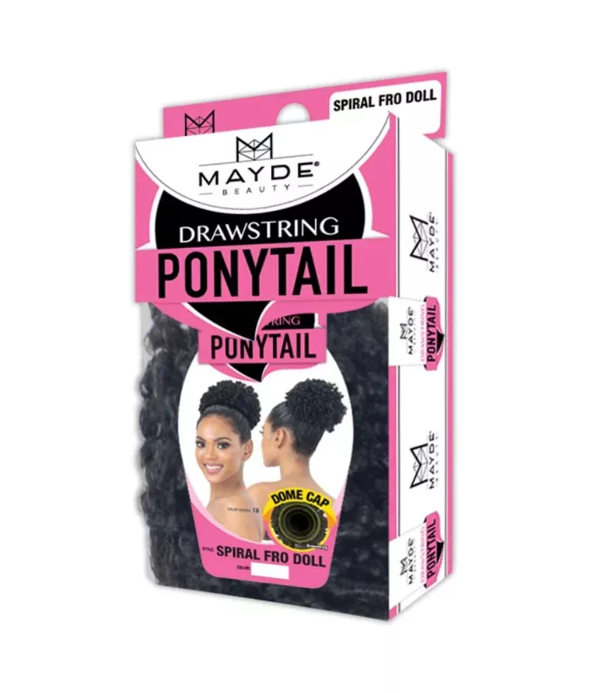 MAYDE BEAUTY DRAWSTRING PONYTAIL – SPIRAL FRO DOLL