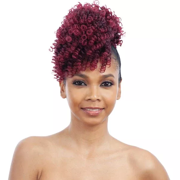 Mayde Beauty Synthetic Drawstring Ponytail and Bang HONEY DOLLIES