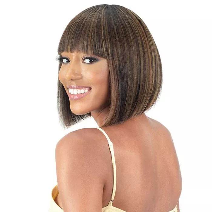 Mayde Mocha 100% Human Hair Blend Full Wig – PEACH