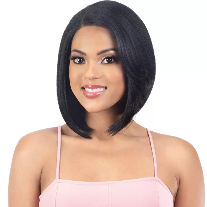 Mayde Mocha Glueless 100% Human Hair Blend 4.5" Deep Part HD Lace Front Wig - ICE