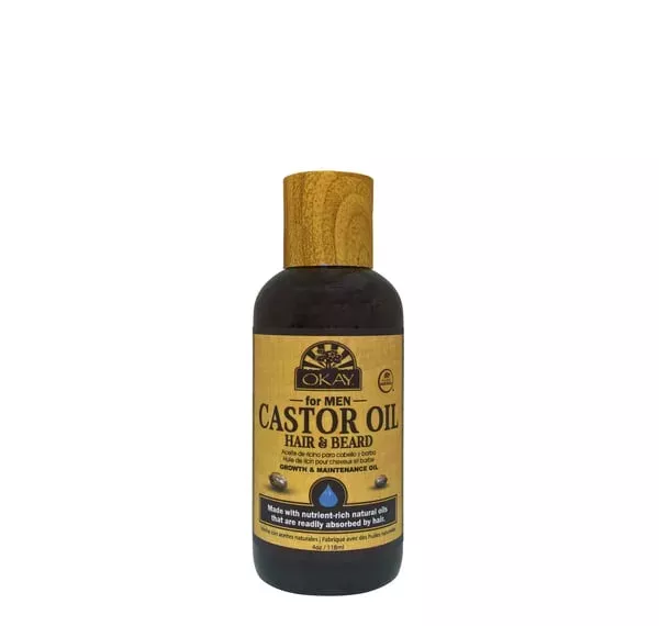-MENBHMOL4 4oz MEN Castor Oil Beard & Hair Growth Oil Lightweight – UPC 815166023318