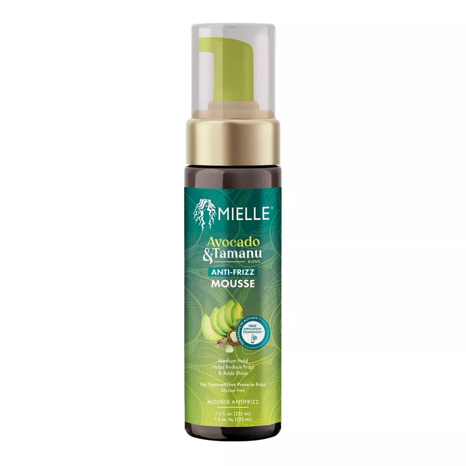 Mielle Avocado & Tamanu Anti Frizz Mousse Medium Hold 7.5oz/ 222ml