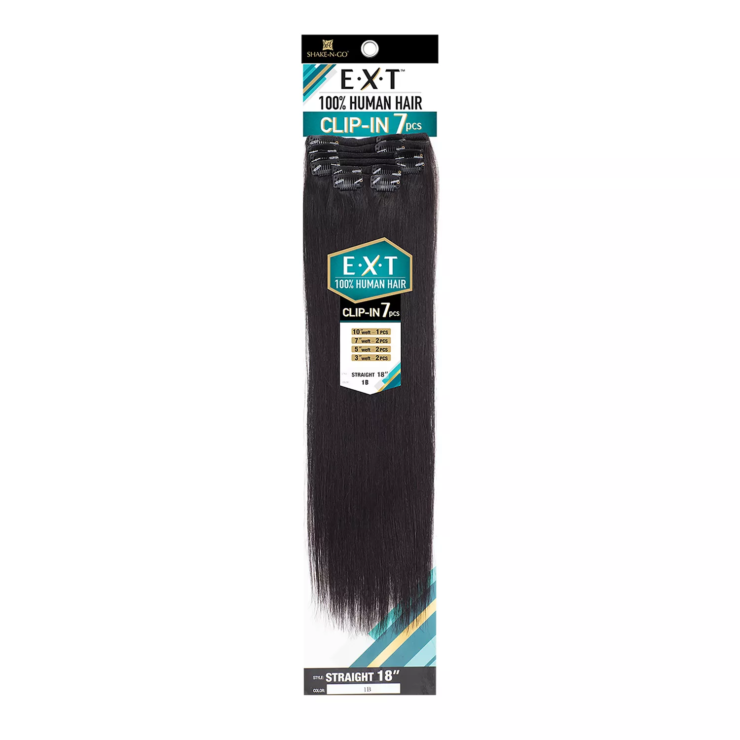 Milky Way Human Hair EXT Clip-In Extension 7pcs Straight 18"