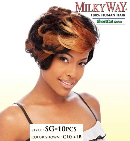 MilkyWay ShortCut Human Hair Weave SG 10PCS