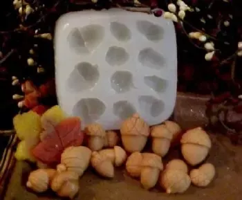 Mini Acorn Embeds 11 Cavity Silicone Mold 738
