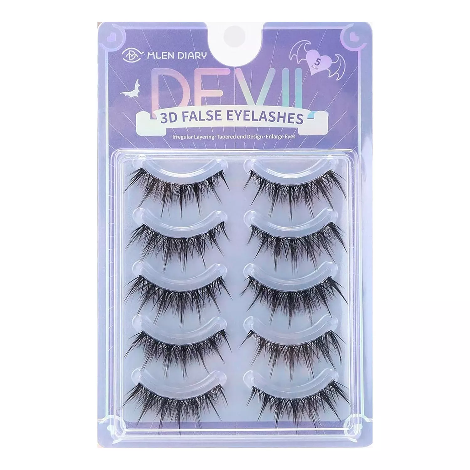 Mlen Diary 3D False Little Devil Eyelashes 5 Pairs