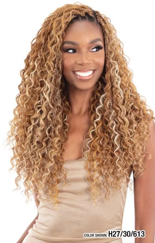 MODEL MODEL 3X ITALIAN CURL BOHO BOX BRAID 18 "