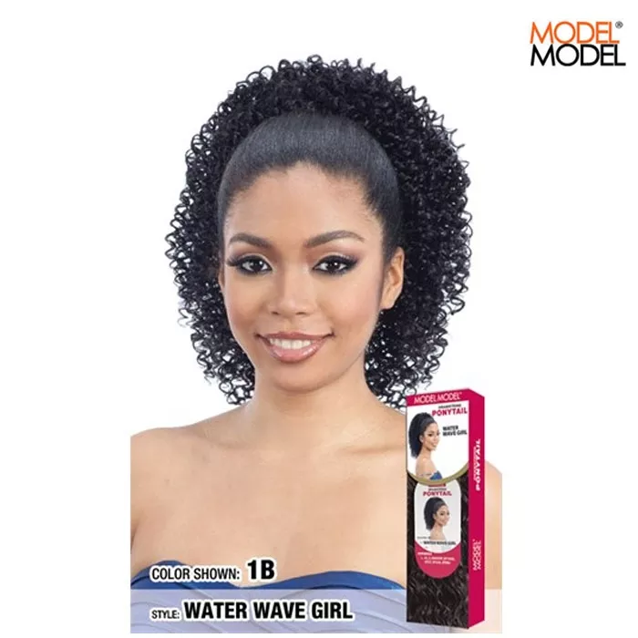 MODEL MODEL DRAWSTRING PONYTAIL WATER WAVE GIRL