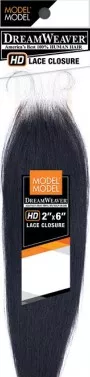 MODEL MODEL DREAM WEAVER 100% HD 2 "X6 " LACE CLOSURE STRIGHT 12 "