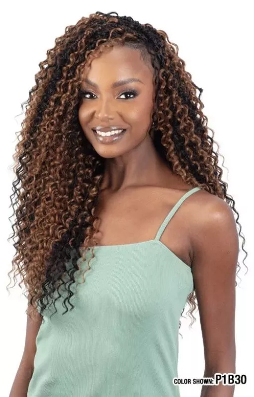 MODEL MODEL EMBRACE 100% PREMIUM MASTERMIX BRAIDING HAIR - DEEP CURL BULK 18 "