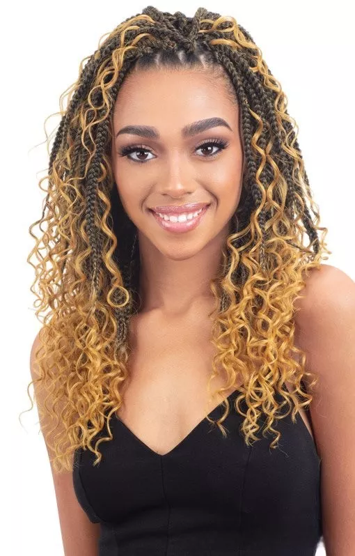 MODEL MODEL GLANCE BRAID 3X BOHO PARADISE BOX BRAID 14 "