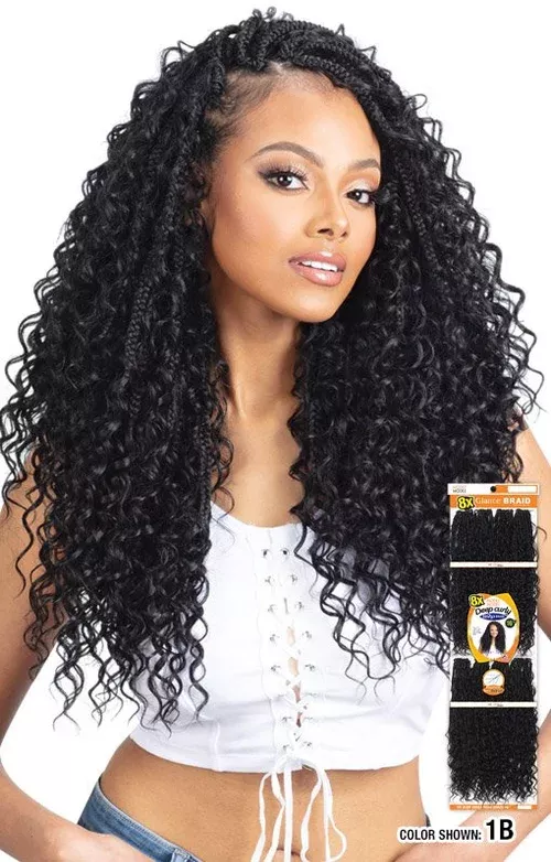 MODEL MODEL GLANCE BRAID 8X DEEP CURLY BOHO BRAID 16 "
