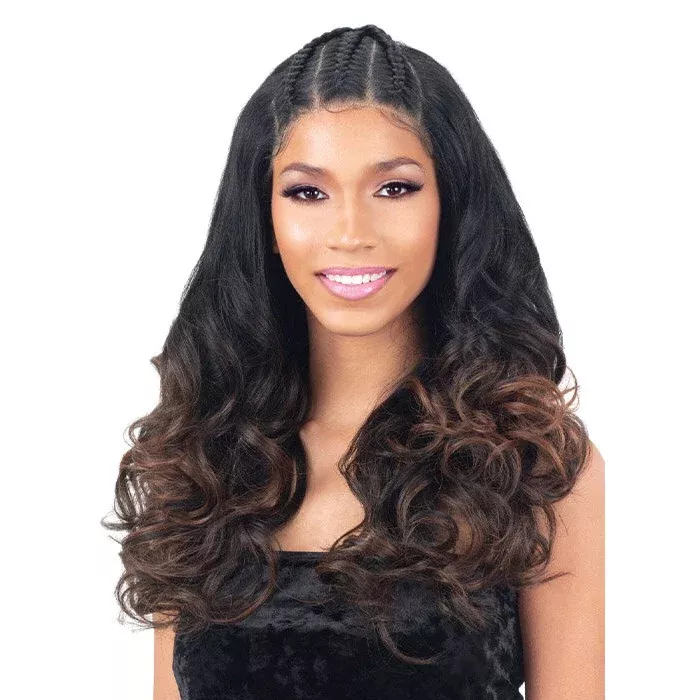 Model Model Synthetic Braid Styled HD 13X6 Lace Wig - MIA