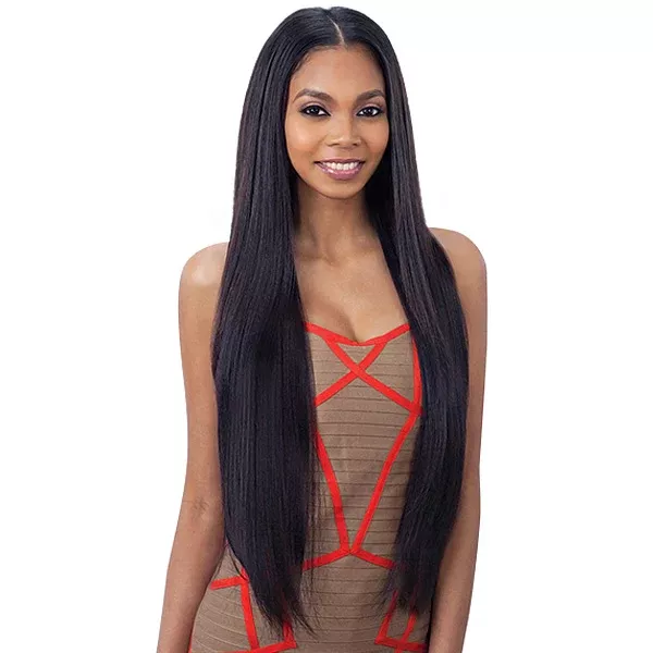 Model Model Synthetic Hair Oval Part Wig LONG LAYERED YAKY